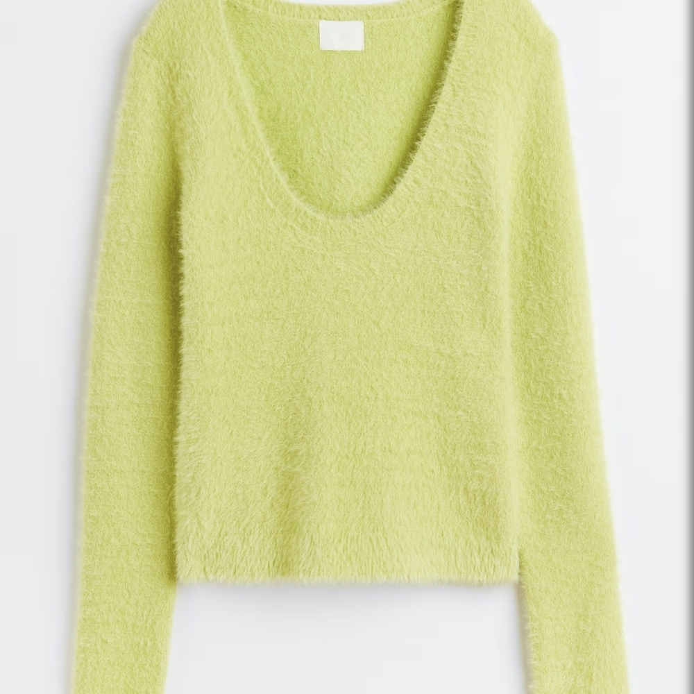 💋H&M Green Crew Neck Sweater Soft Knit Relaxed Fit💋